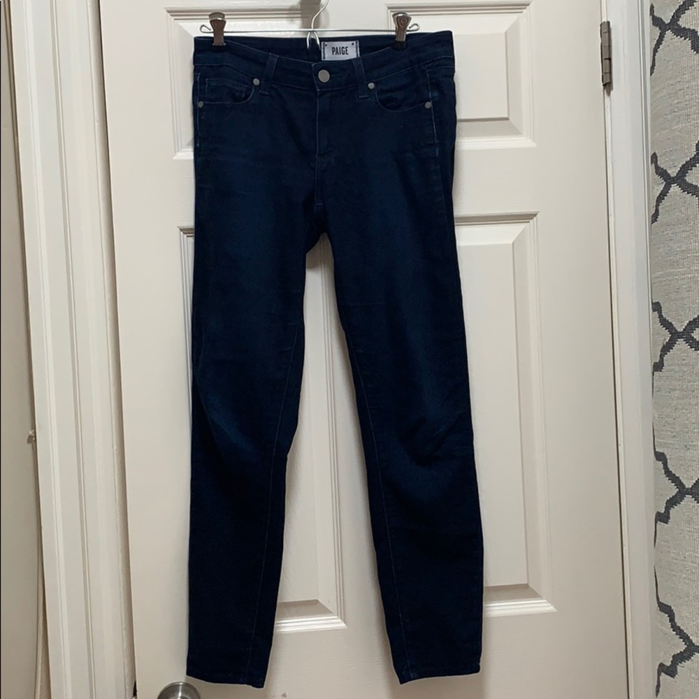 Paige ankle jeans navy blue 27